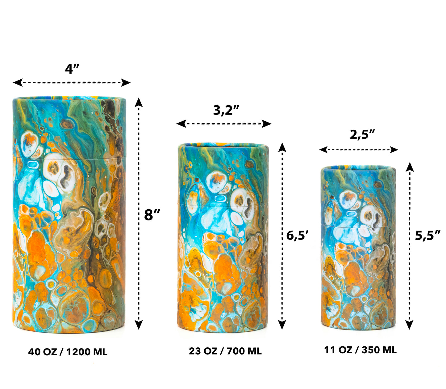 Fozy Buds Marble Round Gift Boxes With Lids Marble Design, Set of 3 Gift Box, Assorted Sizes Nesting Gift Boxes, Paperboard Storage Tubes