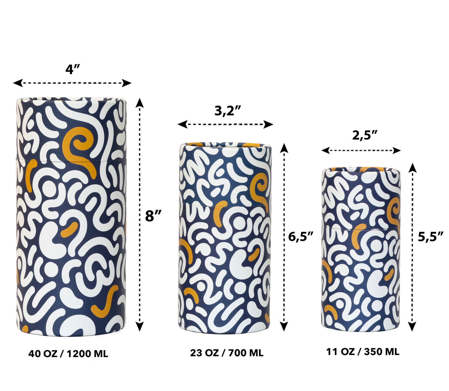 Fozy Buds Marble Round Gift Boxes With Lids WavyStripe Design, Set of 3 Gift Box, Assorted Sizes Nesting Gift Boxes, Paperboard Storage Tubes
