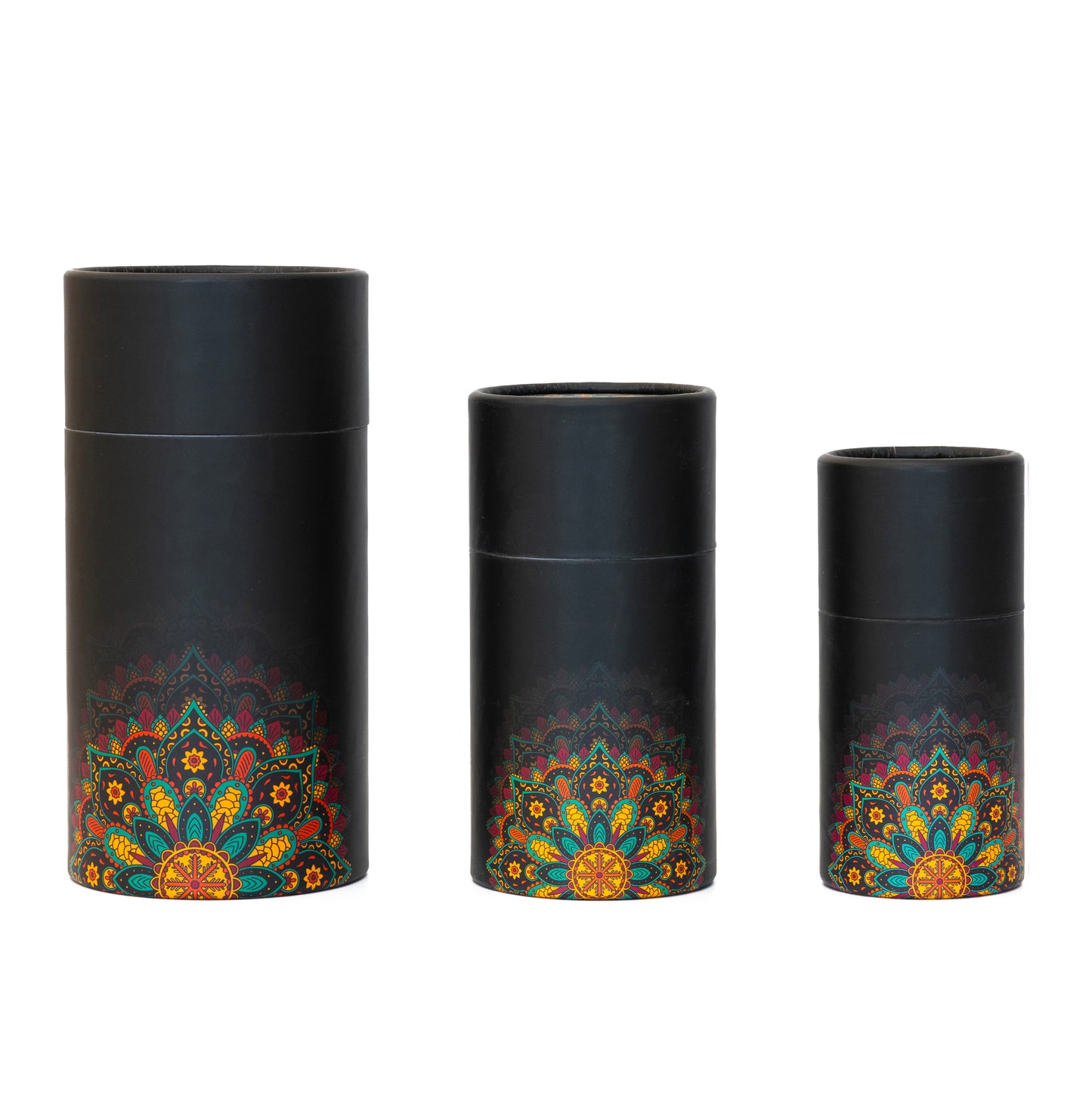 Fozy Buds Marble Round Gift Boxes With Lids Mandala Design, Set of 3 Gift Box, Assorted Sizes Nesting Gift Boxes, Paperboard Storage Tubes