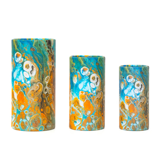 Fozy Buds Marble Round Gift Boxes With Lids Marble Design, Set of 3 Gift Box, Assorted Sizes Nesting Gift Boxes, Paperboard Storage Tubes