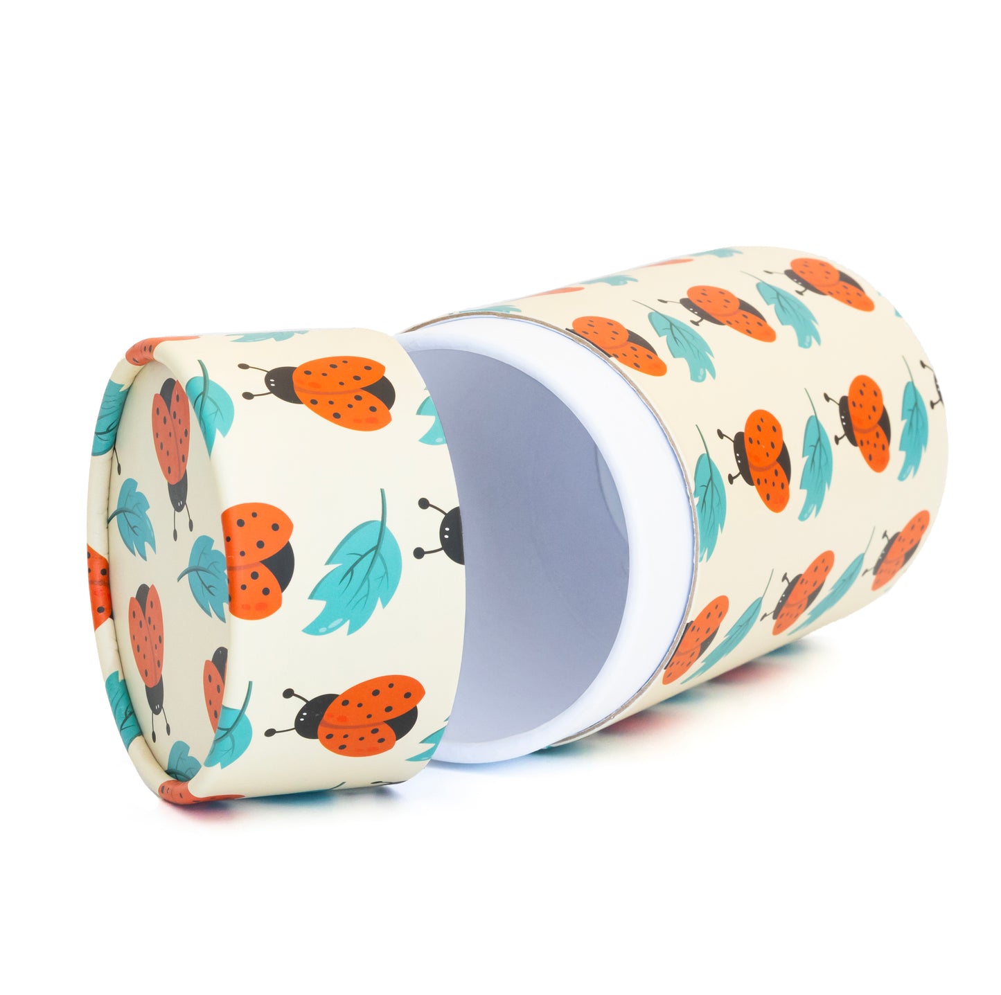 Fozy Buds Marble Round Gift Boxes With Lids LadyBug Design, Set of 3 Gift Box, Assorted Sizes Nesting Gift Boxes, Paperboard Storage Tubes