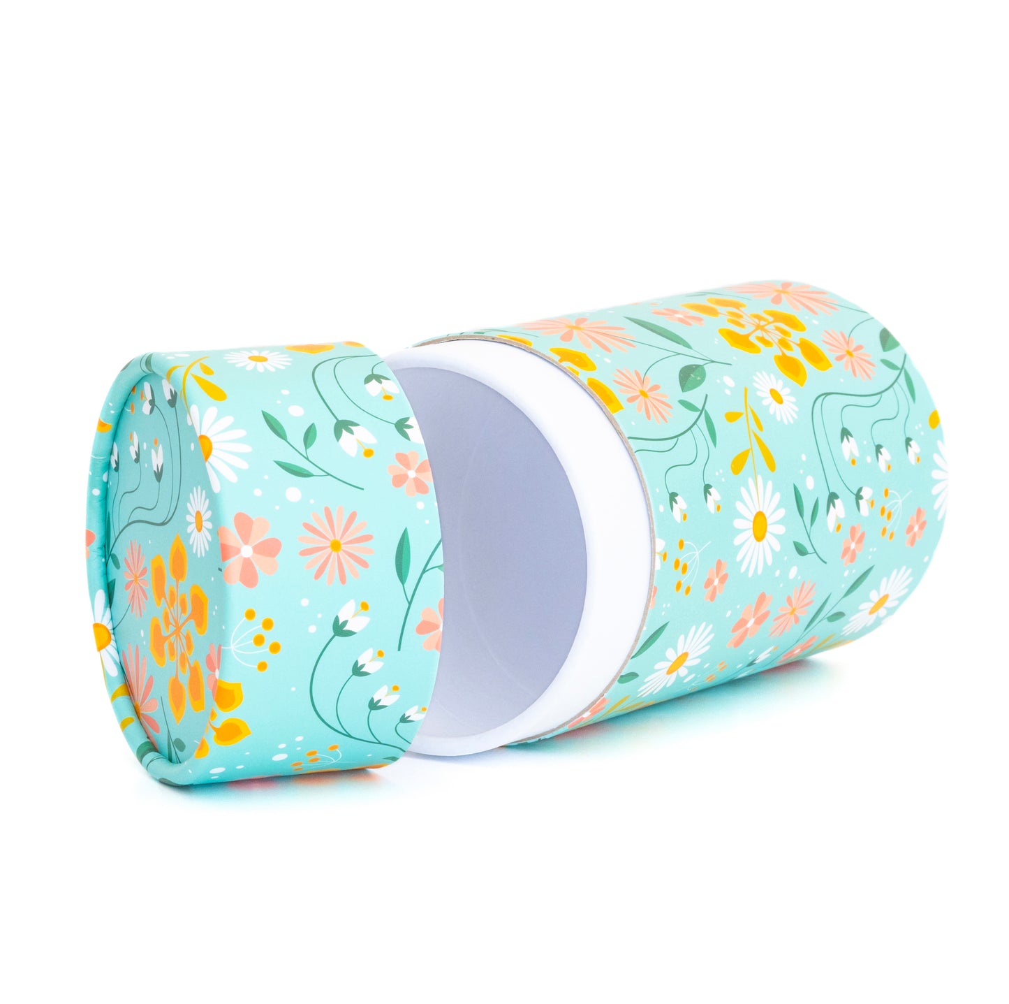 Fozy Buds Marble Round Gift Boxes With Lids Floral Design, Set of 3 Gift Box, Assorted Sizes Nesting Gift Boxes, Paperboard Storage Tubes