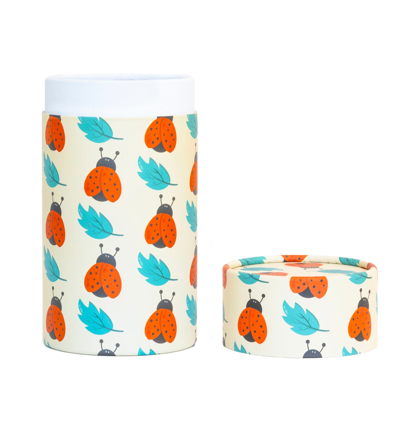 Fozy Buds Marble Round Gift Boxes With Lids LadyBug Design, Set of 3 Gift Box, Assorted Sizes Nesting Gift Boxes, Paperboard Storage Tubes