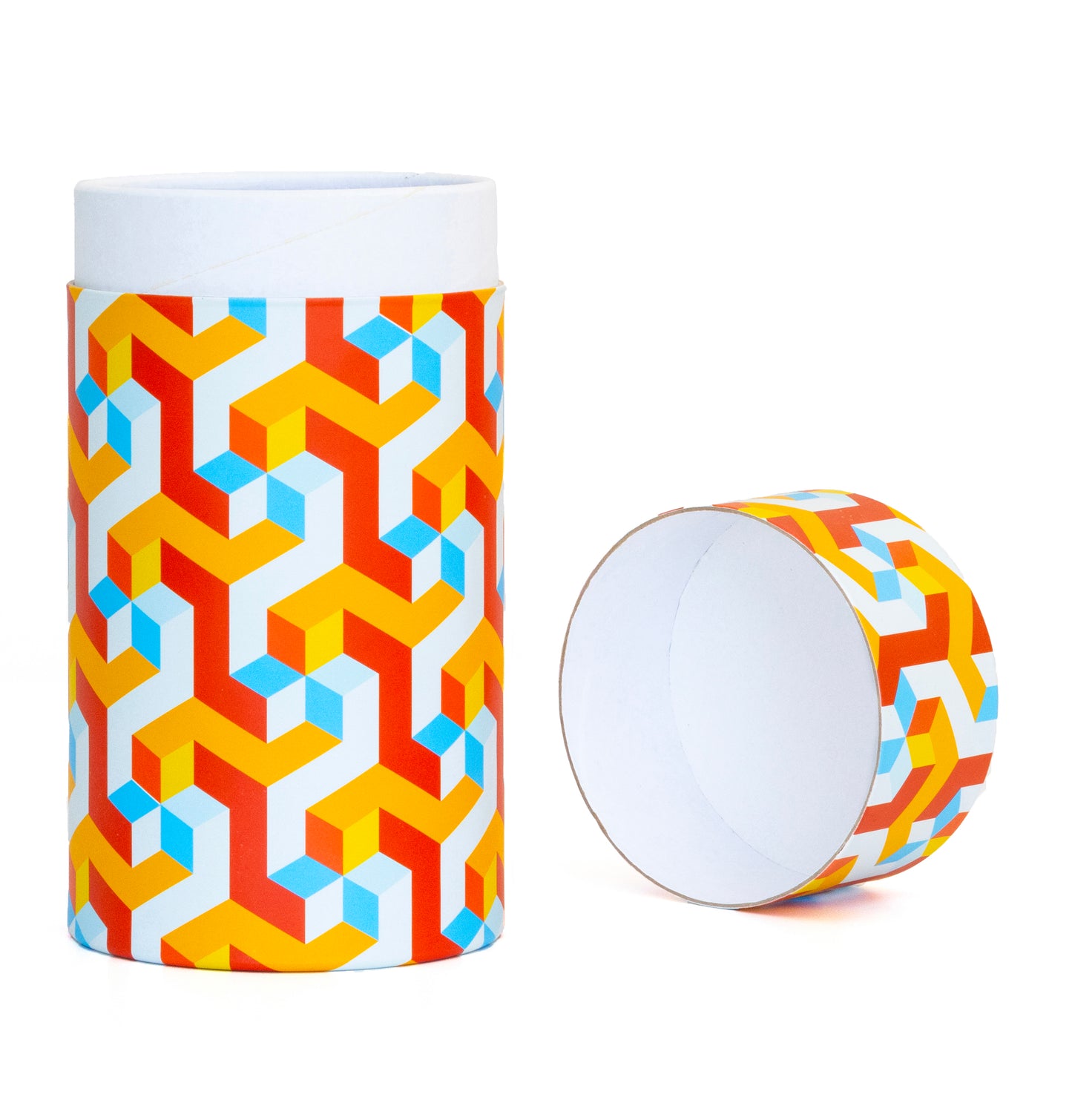 Fozy Buds Marble Round Gift Boxes With Lids Stripe Design, Set of 3 Gift Box, Assorted Sizes Nesting Gift Boxes, Paperboard Storage Tubes