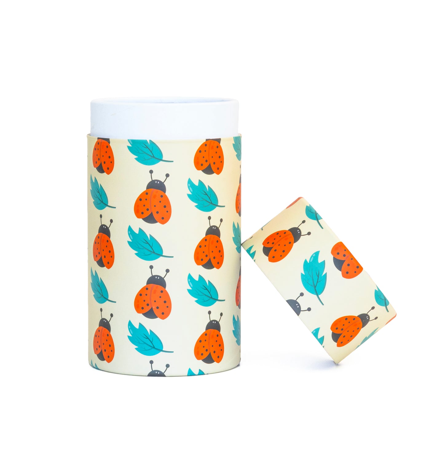 Fozy Buds Marble Round Gift Boxes With Lids LadyBug Design, Set of 3 Gift Box, Assorted Sizes Nesting Gift Boxes, Paperboard Storage Tubes